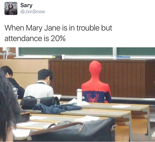 mary jane is in trouble - Sary Snow When Mary Jane is in trouble but attendance is 20%
