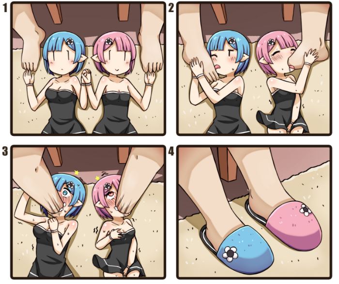 comic slippers as anime girls