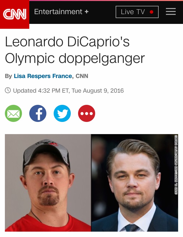 Leonardo DiCaprio's Olympic Doppelganger that looks nothing like him except according to CNN