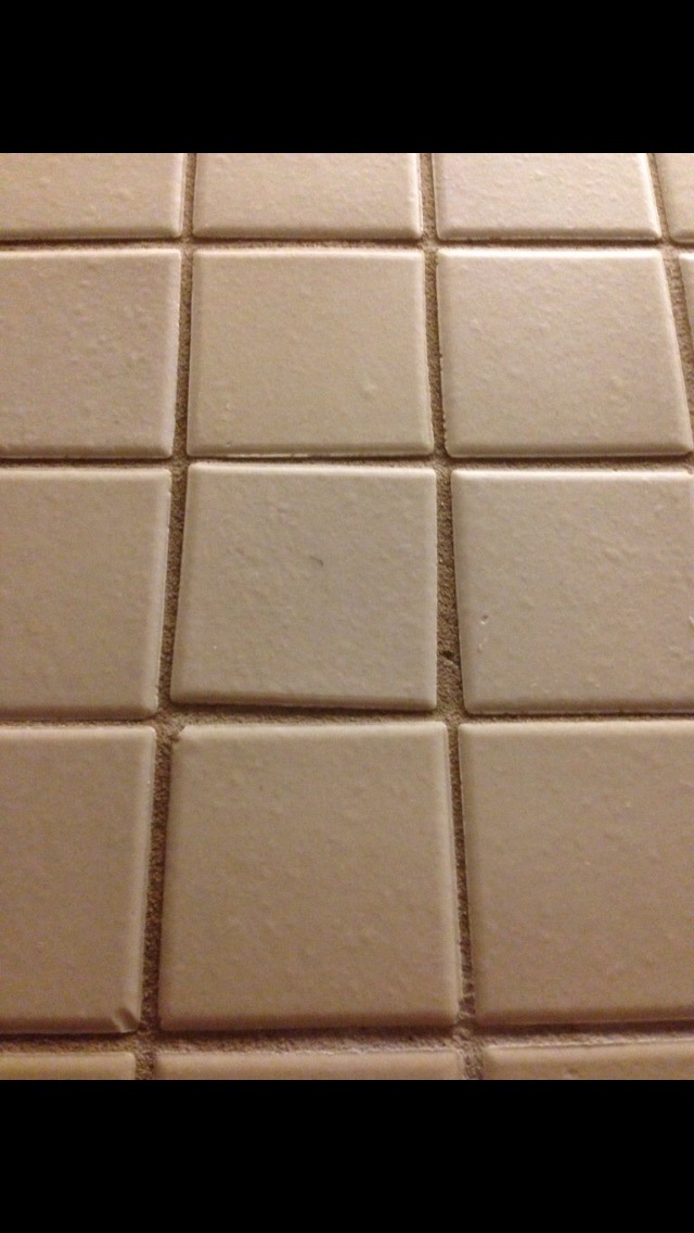 One sole tile that is off kilter