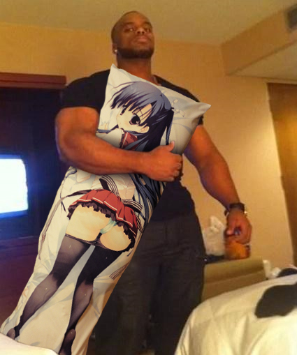 cringe black guy anime pillow