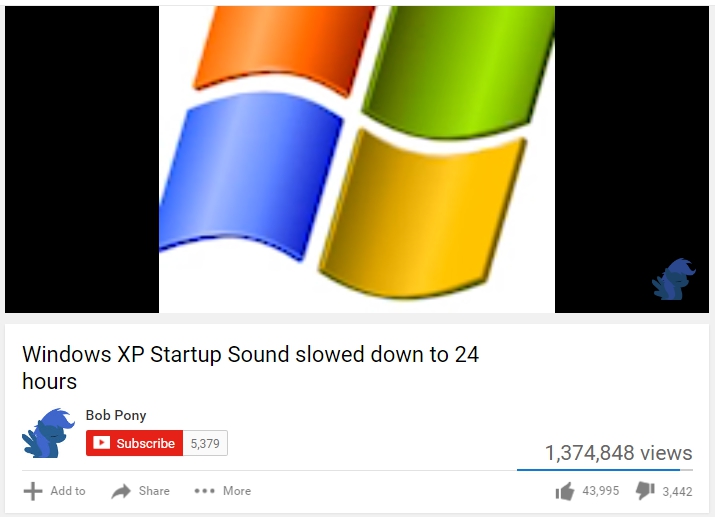 windows xp logo - Windows Xp Startup Sound slowed down to 24 hours Bob Pony Subscribe 5,379 1,374,848 views 43,995 13,442 Add to ... More