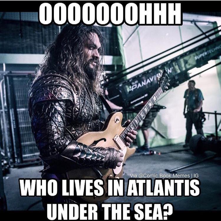 Aqua man also plays guitar