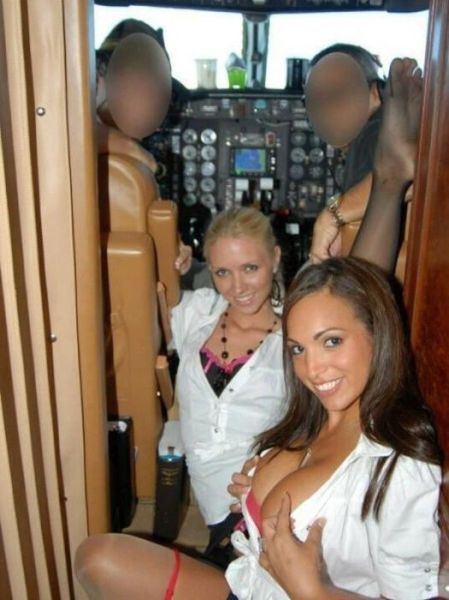 air stewardess flashing