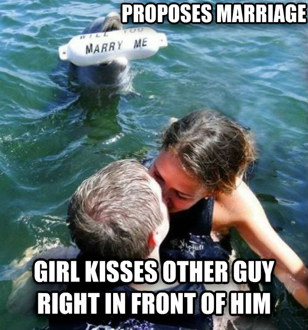 girlfriend kiss another guy - Proposes Marriage Marry Me Girl Kisses Other Guy Right In Front Of Him