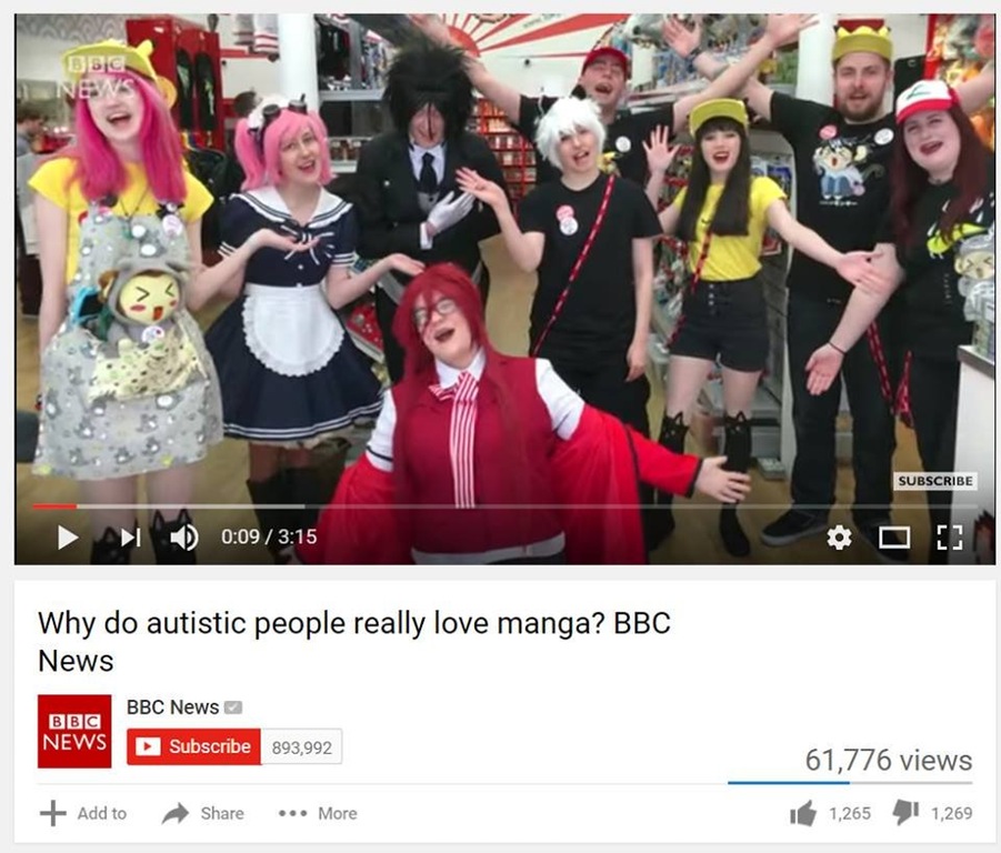 photo caption - Doc Subscribe O E Why do autistic people really love manga? Bbc News Bbc News Bbc News Subscribe 893,992 61,776 views 1,265 41 1,269 Add to ... More