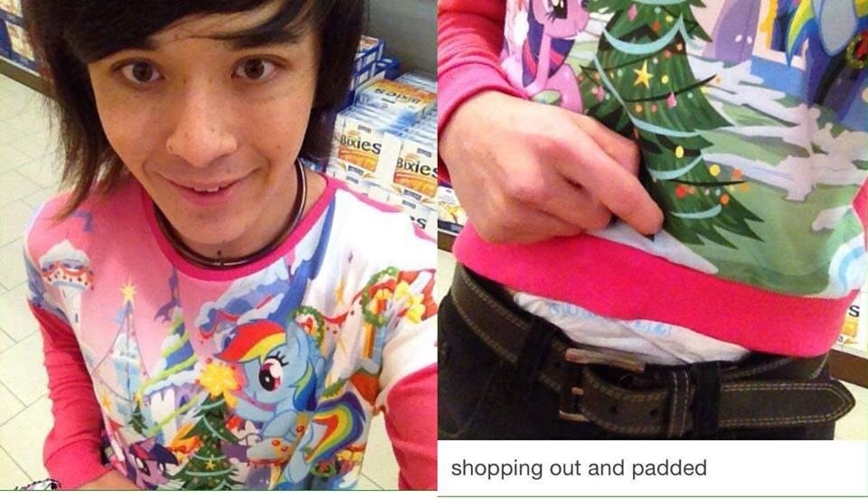 epitome of cringe - ies Bixies shopping out and padded