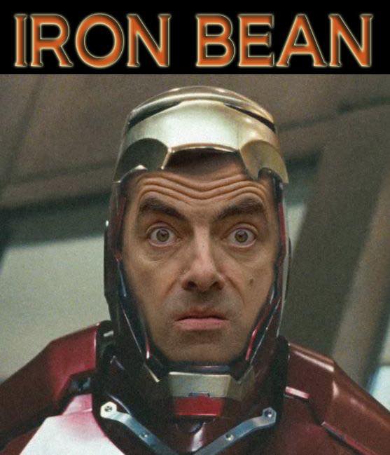 mr bean iron man - Iron Bean