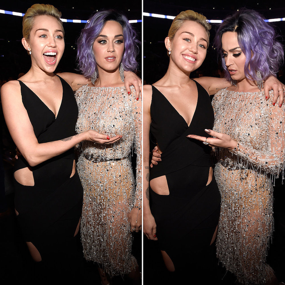 katy perry and miley cyrus grammys