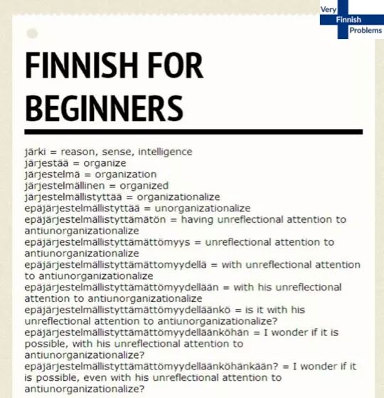 21 Very Finnish Problems