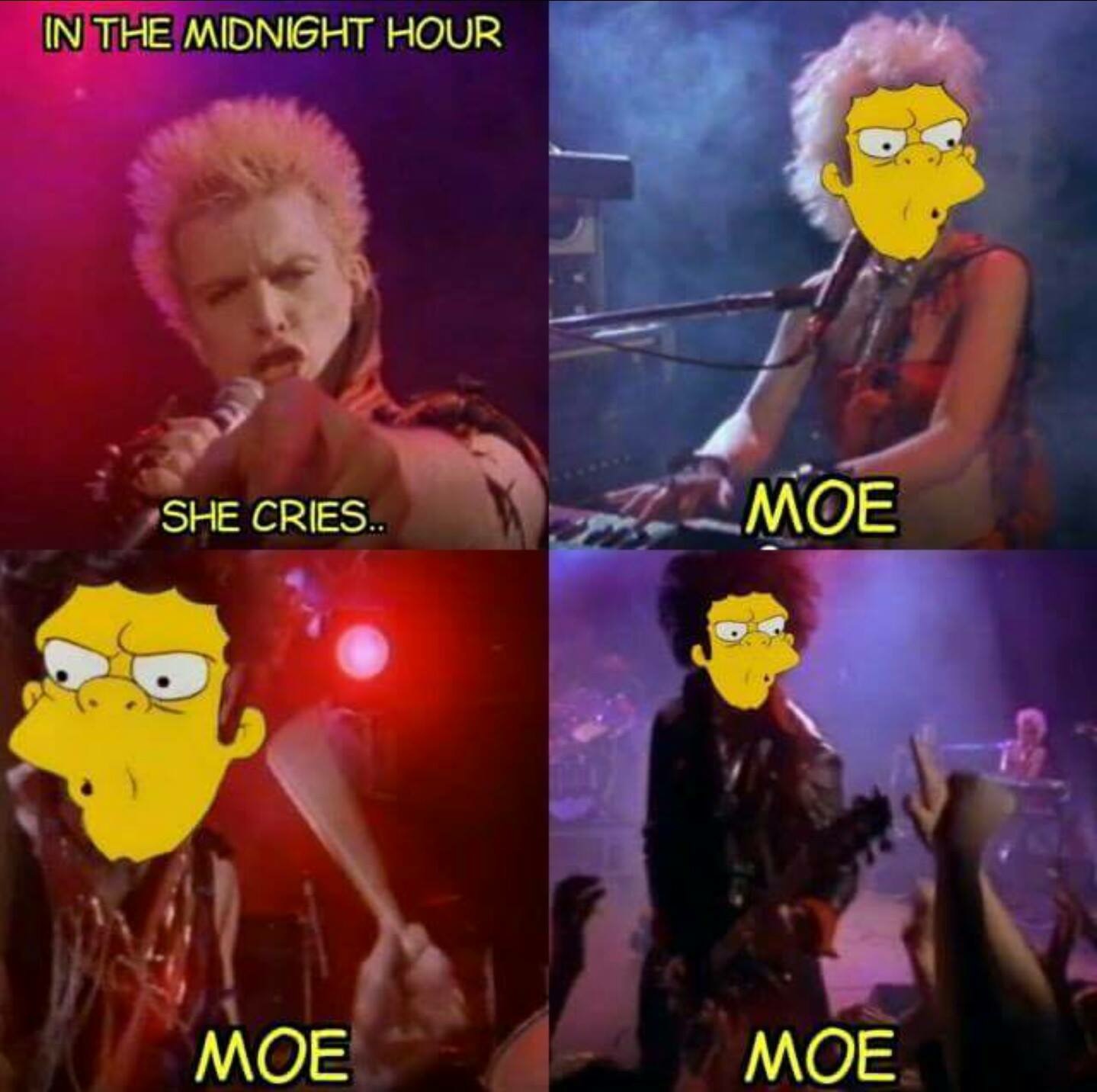 billy idol momo meme - In The Midnight Hour She Cries.. Moe Moe Moe