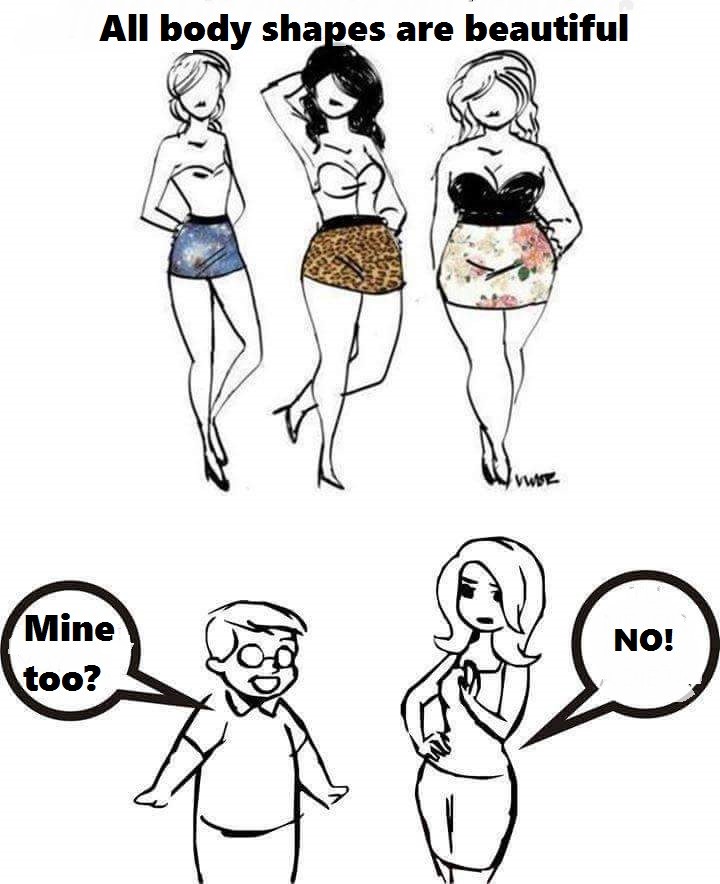 All body shapes are beautiful Vusa Mine too? No!