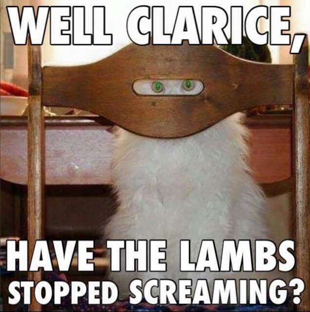 silence of the lamb meme - Well Clarice Have The Lambs Stopped Screaming?