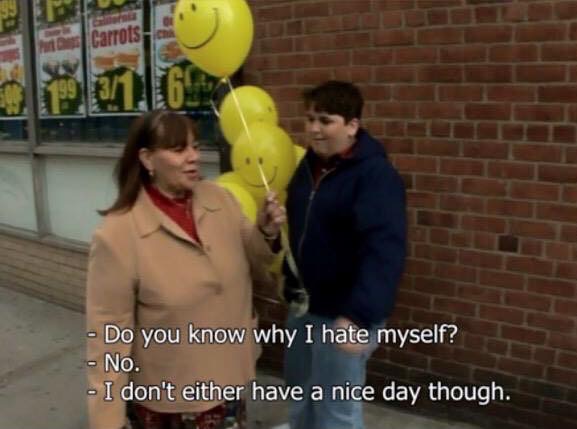 andy milonakis meme - Do you know why I hate myself? No. I don't either have a nice day though.