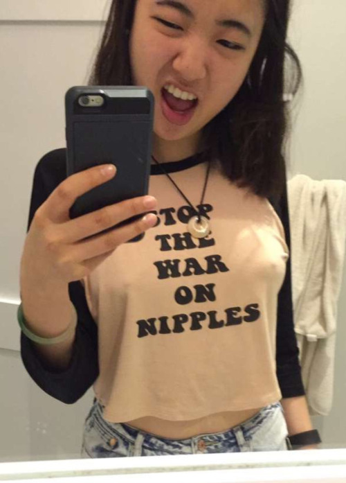 nipples through shirt selfie - Stor War On Nipples