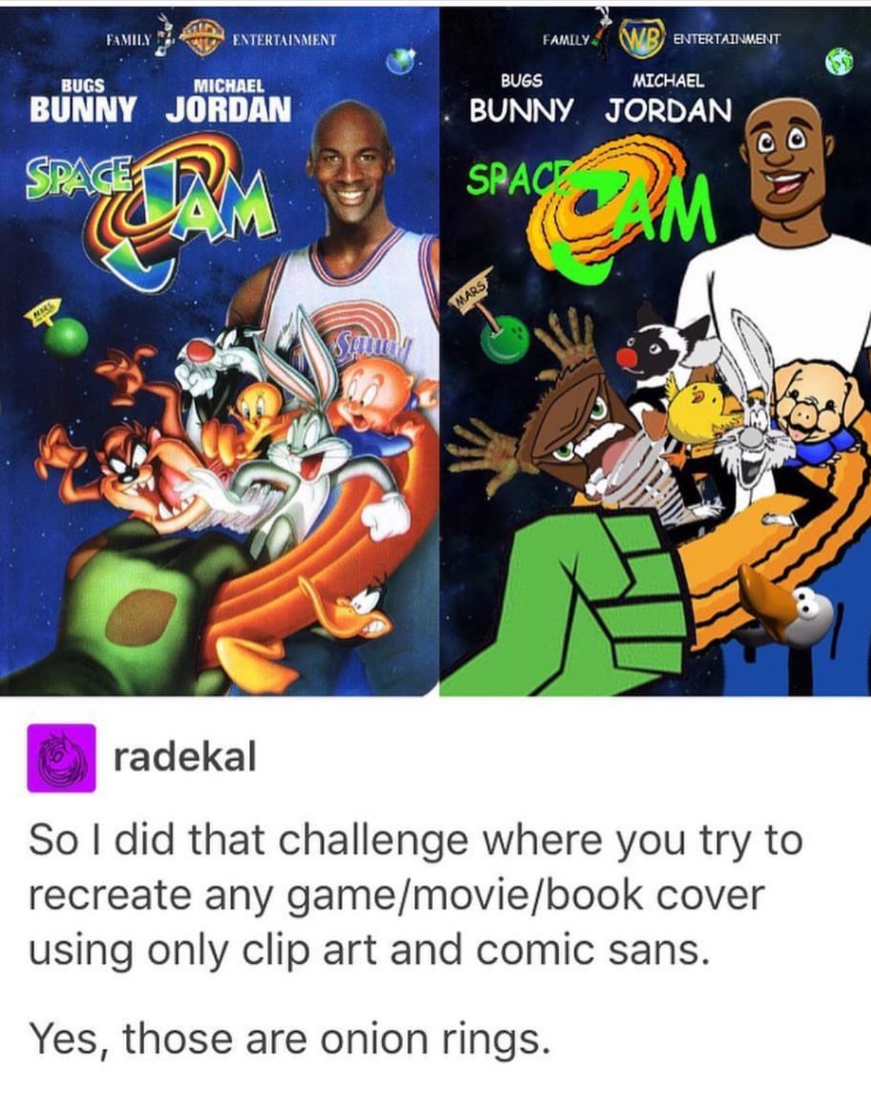 movie posters recreated with clipart - Family Entertainment Family Entertainment Bugs Bugs Michael Michael Bunny Jordan Bunny. Jordan Space On Spaci Icam Mars radekal So I did that challenge where you try to recreate any gamemoviebook cover using only cli