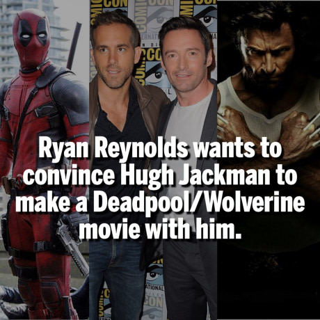 photo caption - Lun Uum Elinat Acc Ryan Reynolds wants to convince Hugh Jackman to make a Deadpool Wolverine movie with him. Ational On