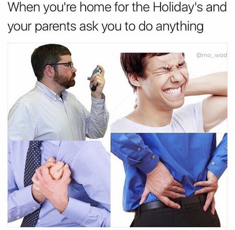 imgur meme dump - When you're home for the Holiday's and your parents ask you to do anything eko
