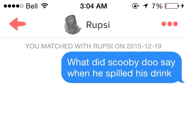 did scooby doo say when he spilled his drink - ..0 Bella @ 1 7% Os Rupsi You Matched With Rupsi On What did scooby doo say when he spilled his drink