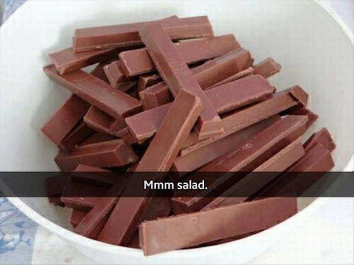 kit kat salad - Mmm salad.