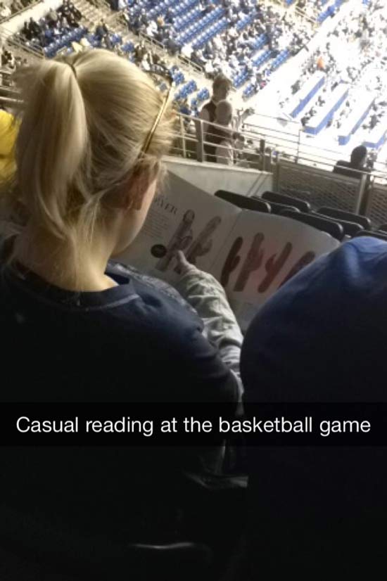 cactus dildo - Casual reading at the basketball game