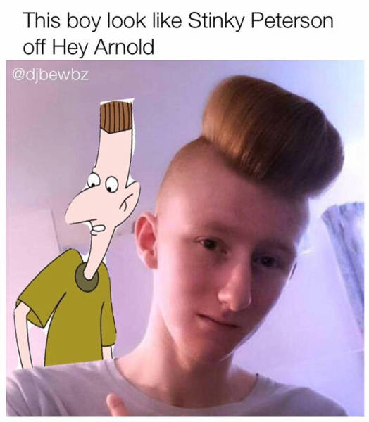 memes  - meme haircuts - This boy look Stinky Peterson off Hey Arnold