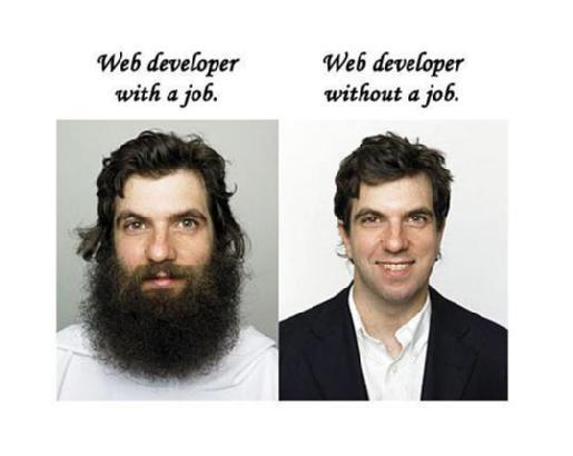 web developer with a job - Web developer with a job. Web developer without a job.