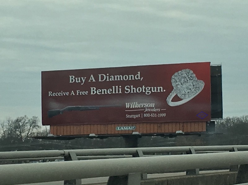 billboard - Buy A Diamond, Receive A Free Benelli Shotgun. Wilkerson Jeuolers Stuttgart | 8006311999 Lamai