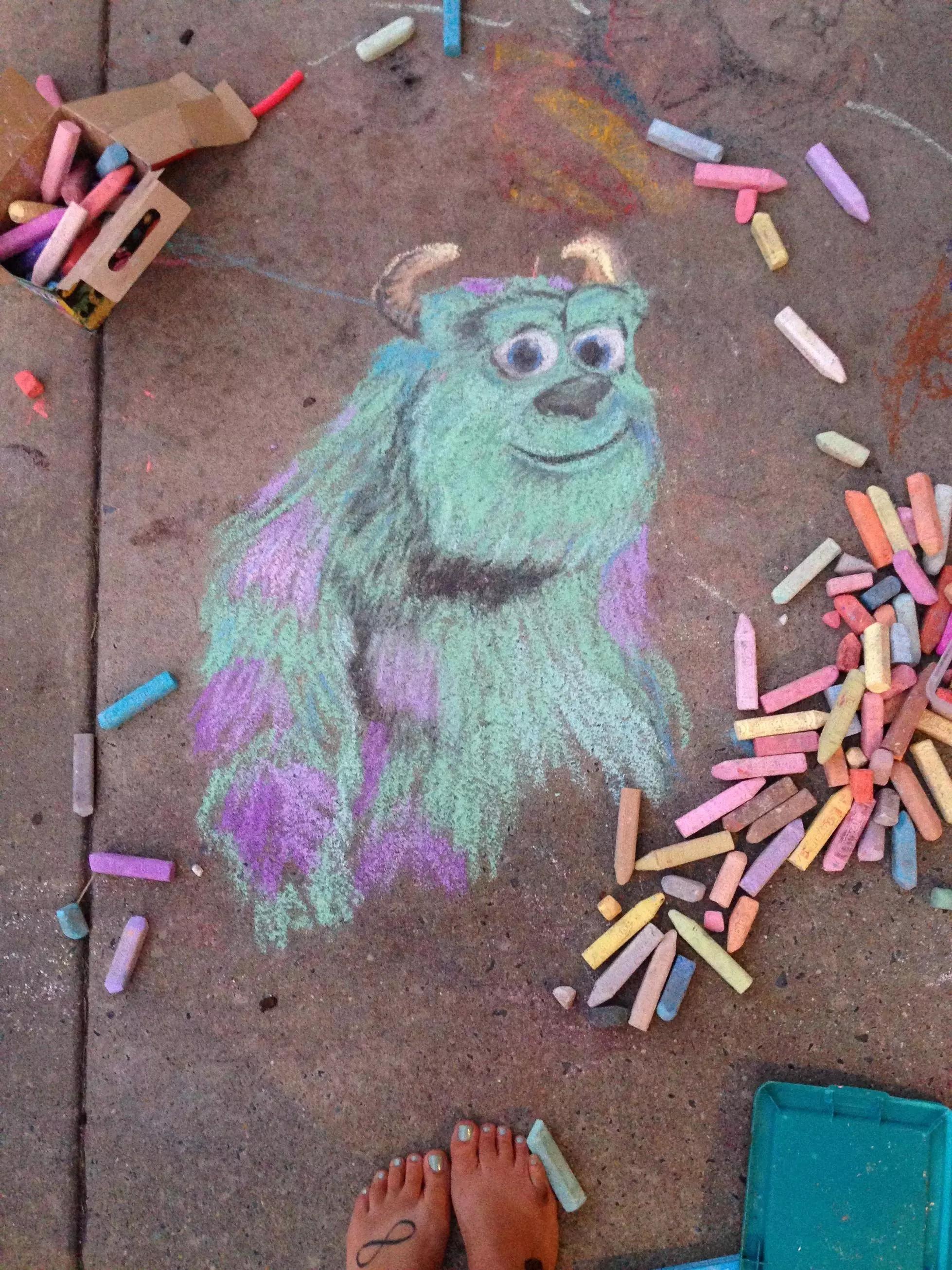 chalk art drawings