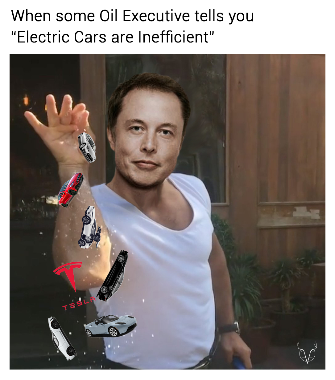 extra guac meme - When some Oil Executive tells you "Electric Cars are Inefficient"