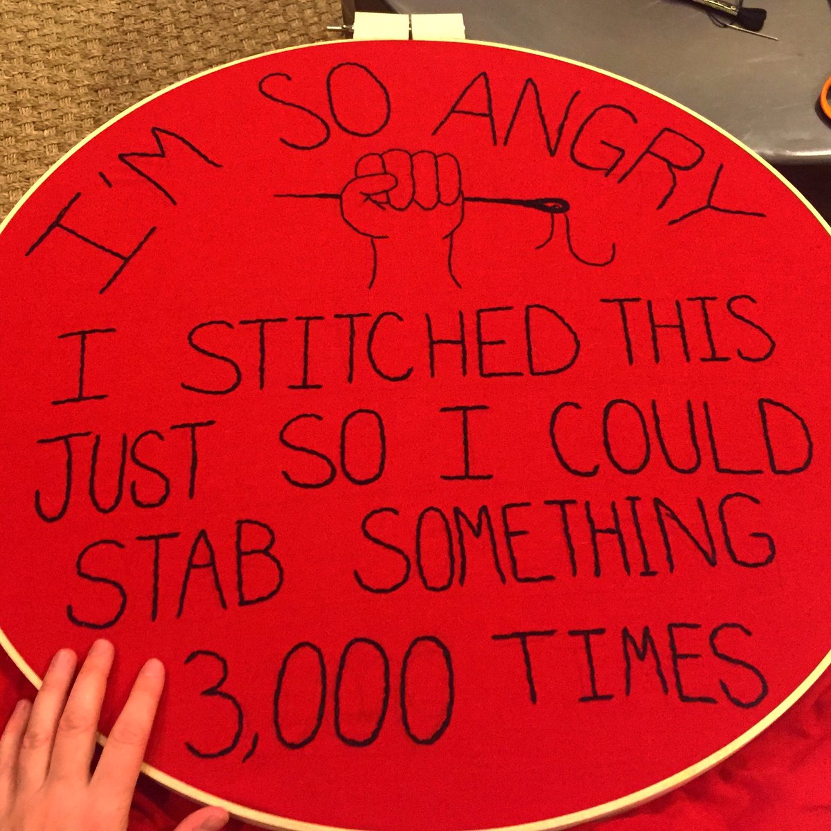 embroidery meme - So Anga I Stitched This Just So I Could Stab Something 73.000 Times