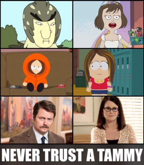 Funny meme about why you should never trust a Tammy