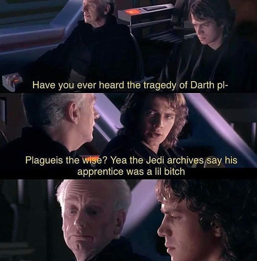 funny meme of darth Plagueis the wise