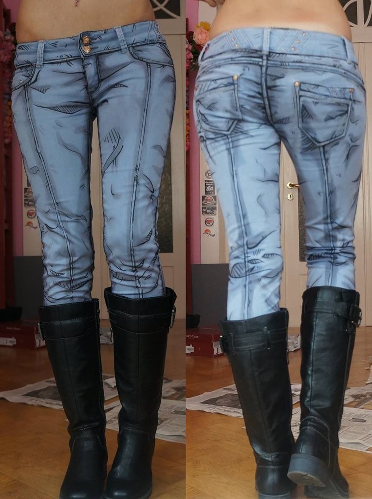 cel shaded jeans