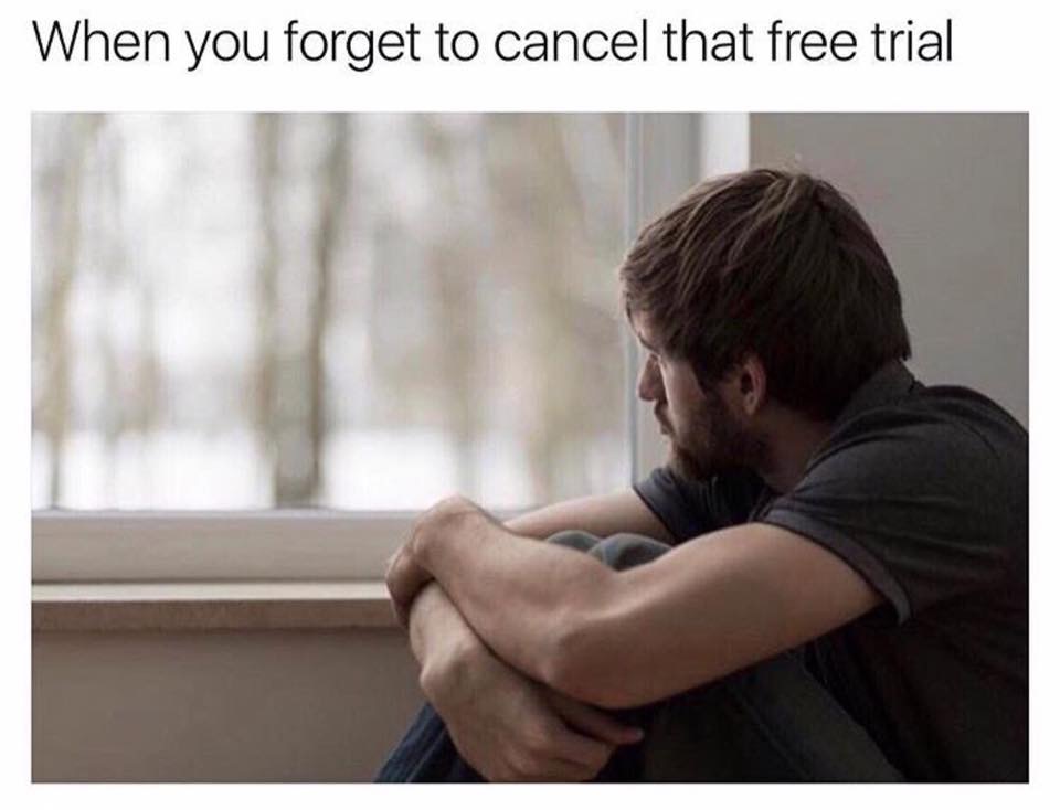 ex netflix meme - When you forget to cancel that free trial