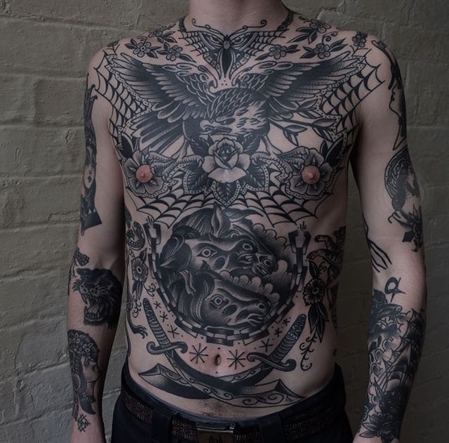 front torso tattoos -