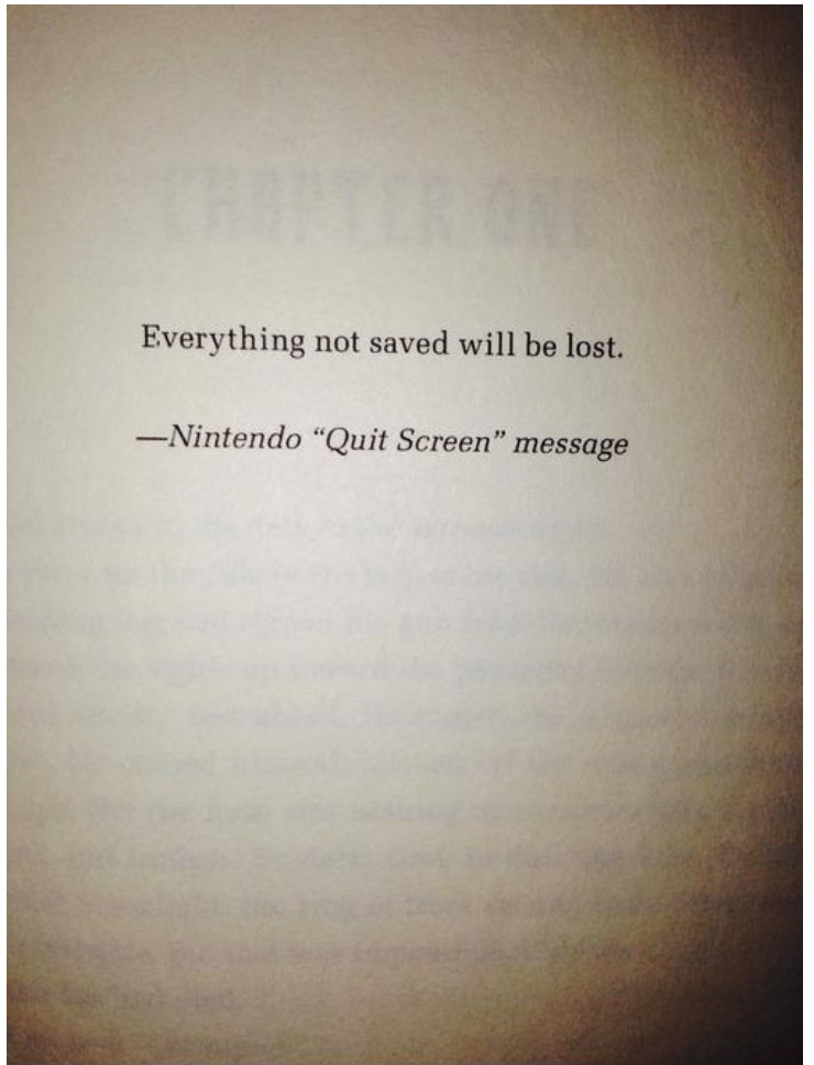 Everything not saved will be lost. Nintendo Quit Screen" message