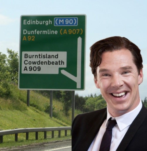 benedict cumberbatch funny name - Edinburgh M 90 Dunfermline A 907 A 92 Burntisland Cowdenbeath A 909