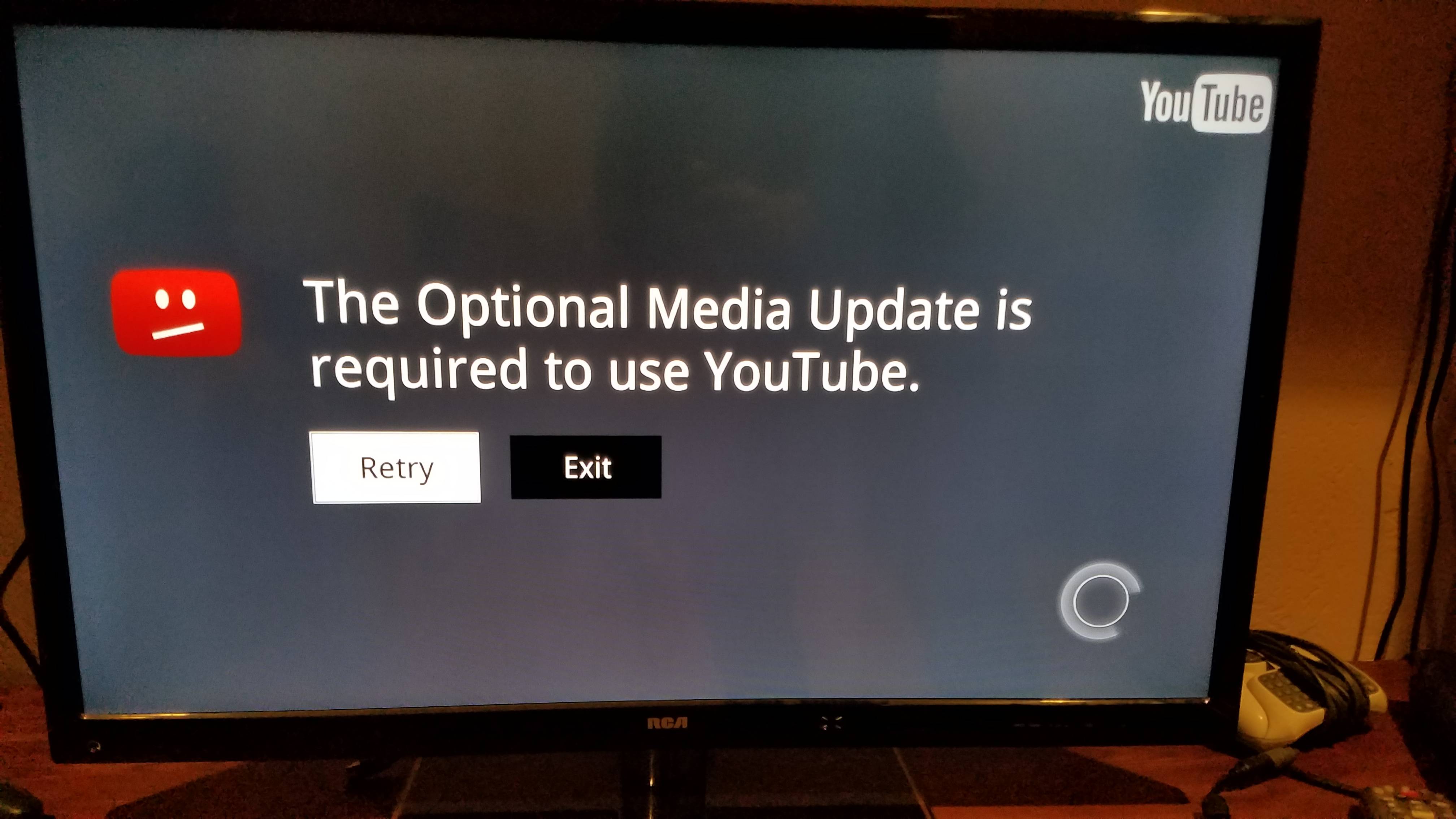 infuriating screen - YouTube The Optional Media Update is required to use YouTube. Retry Exit
