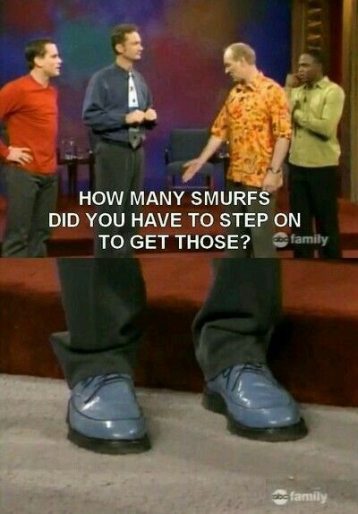 ryan stiles whose line shoes - How Many Smurfs Did You Have To Step On To Get Those? abe family