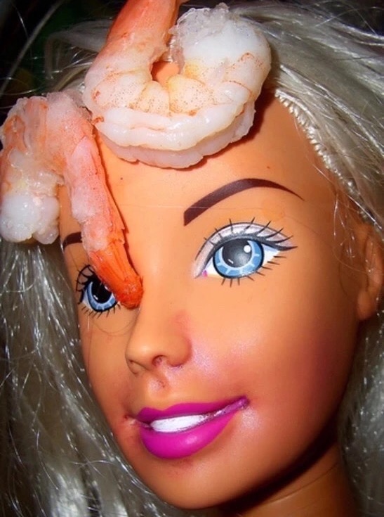 shrimp on barbie meme