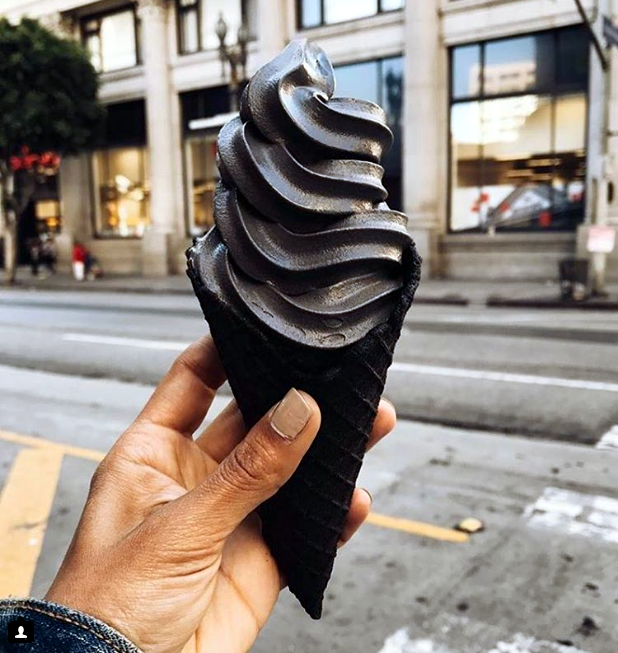 black icecream cone