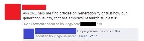 diagram - Anyone help me find articles on Generation Y, or just how our generation is lazy, that are empirical research studies! Comment about an hour ago near I hope you see the irony in this. about an hour ago via mobile. Un $ 11