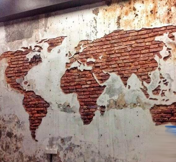 brick wall map