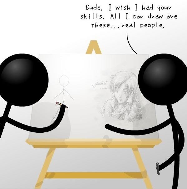 stick people - Dude, I wish I had your skills. All I can dv dw are these... real people.