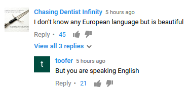 diagram - Chasing Dentist Infinity 5 hours ago I don't know any European language but is beautiful 45 View all 3 replies toofer 5 hours ago But you are speaking English 21 16