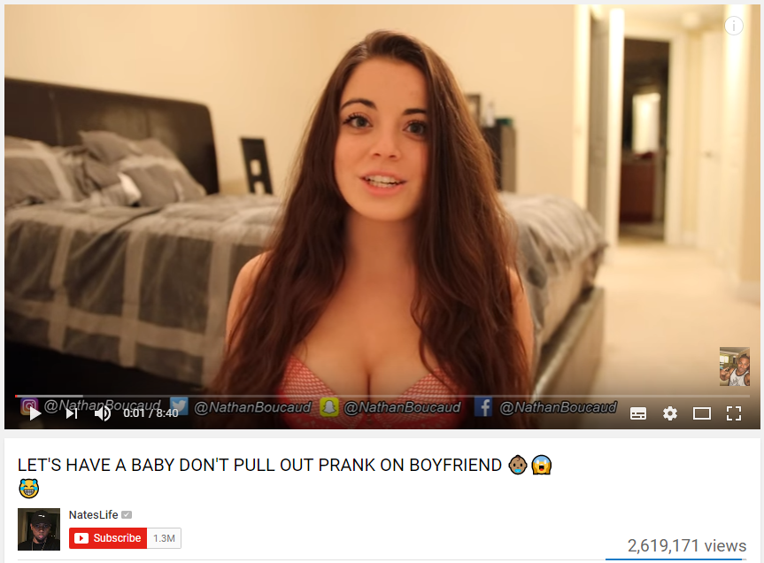 40 Boucaud f Boneand o Let'S Have A Baby Don'T Pull Out Prank On Boyfriend Q NatesLife Subscribe M 2,619,171 views