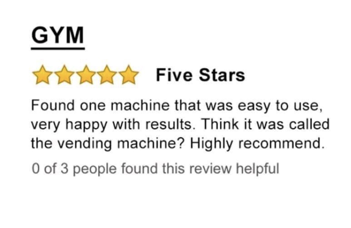 wish i was pretty - Gym Five Stars Found one machine that was easy to use, very happy with results. Think it was called the vending machine? Highly recommend. 0 of 3 people found this review helpful