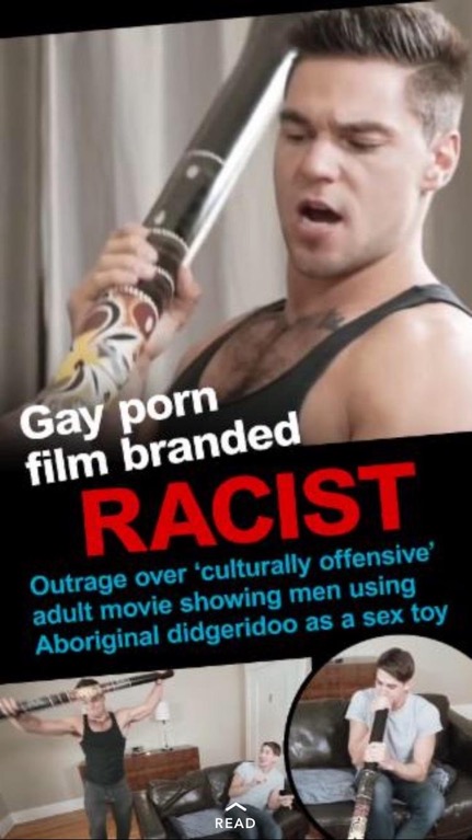 Gay adult movie that was branded racist because it used an Aboriginal Didgeridoo as a sex toy.