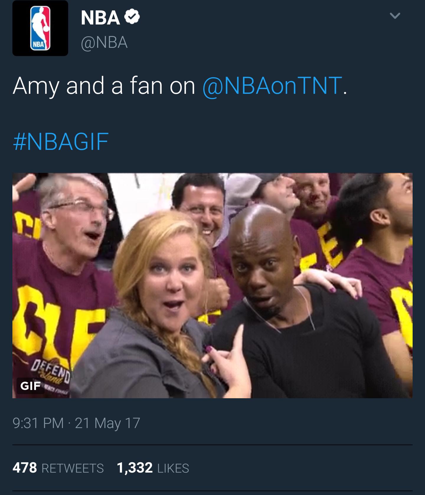 Amy and Fan at a NBA game